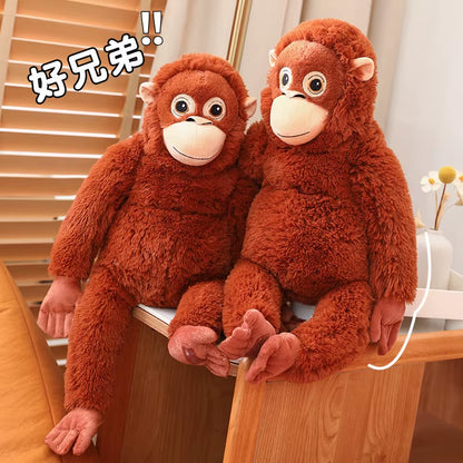 66Cm Simulation Monkey Orangutan Doll Super Soft Stuffed Bag Animals Plush Toys Anime Cartoon Decor Boys Girls Birthday Gifts